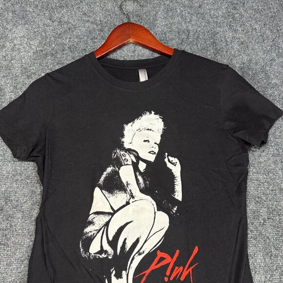 Next Level Graphic Tee Shirt Womens Medium Large Black Cotton Pink Singer - Picture 2 of 6